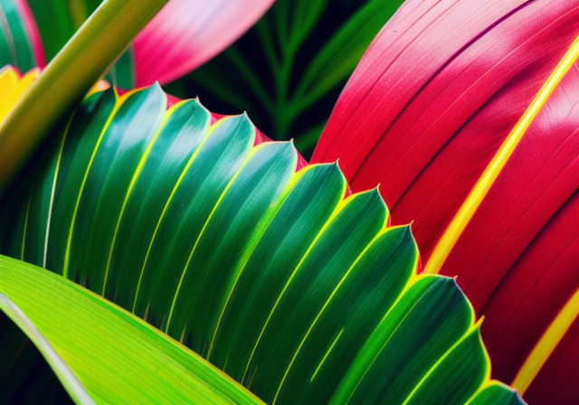 Close-up of a vibrant tropical plant