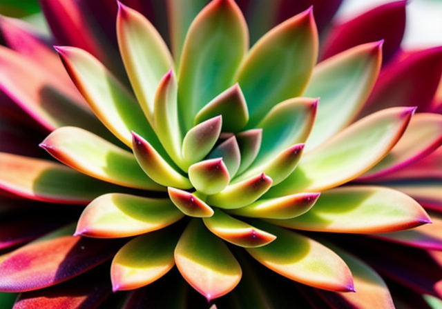 Rare succulent with vibrant colors
