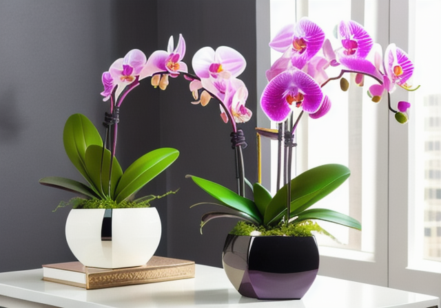 Orquídea saudável em plena floração
