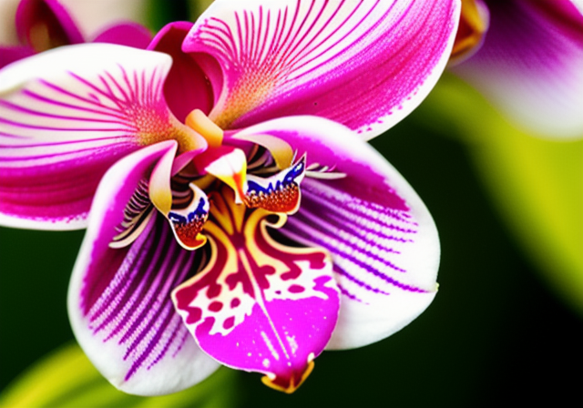 Terrestrial orchid in full bloom
