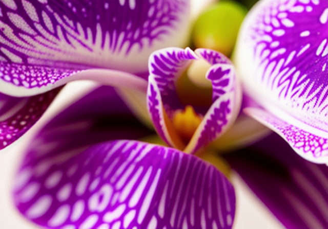 Rare orchid with vibrant purple petals