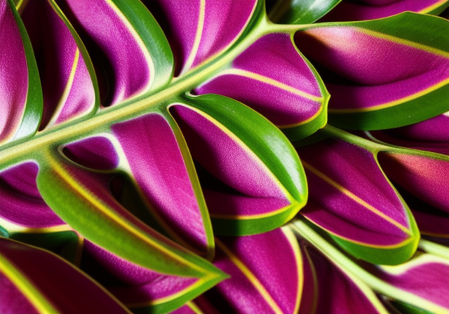 Maranta leaves close-up