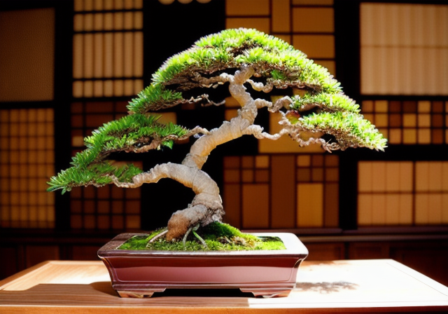 Bonsai tree in the stage of refinement