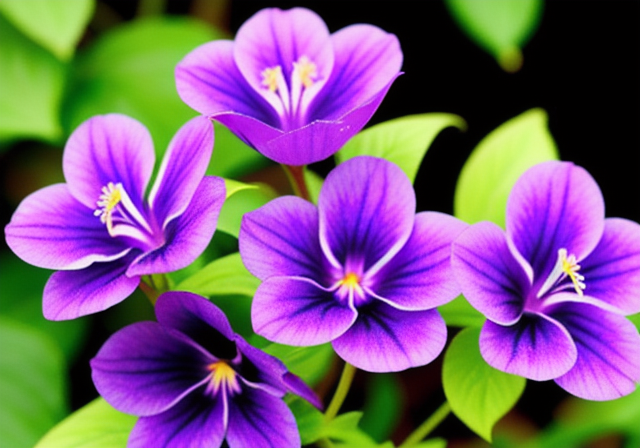 Violeta em flor